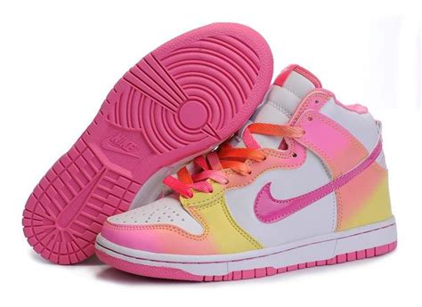 pink and yellow sneakers